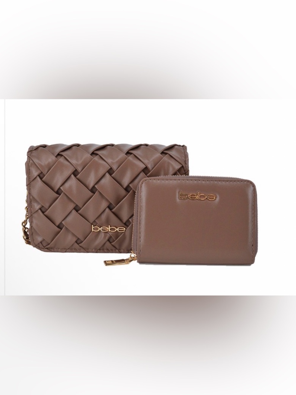 #97. Bebe Luca Crossbody Bag with wallet Taupe NWT
